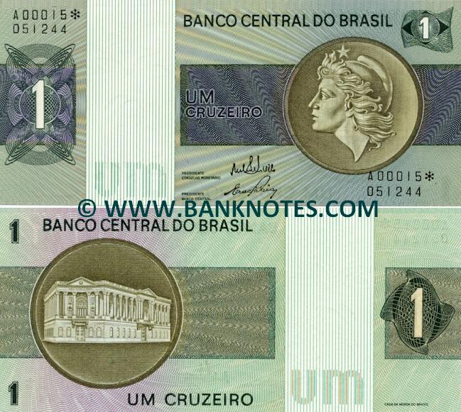 BRAZIL 1 CRUZEIRO - 7 BANKNOTES B27 CX1-80