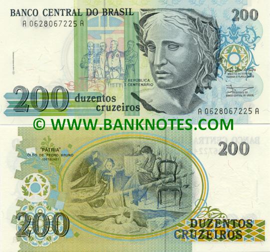 200 DUZENTOS CRUZEIROS BANCO CENTRAL DO BRAZIL