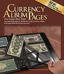 Whitman Premium Currency Album Refill Pages for Large Banknotes