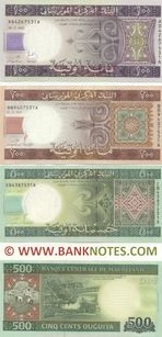 Mauritania Set of 100, 200, 500 Ouguiya 2013-15 (AD,BB,CB series) UNC