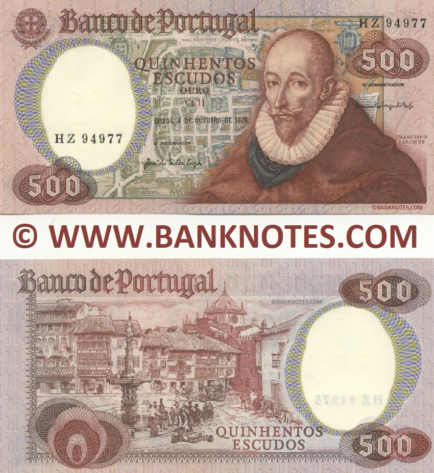 Portugal 500 Escudos 1979 (Sig: Lopes & Mestre) (ARR77235) UNC