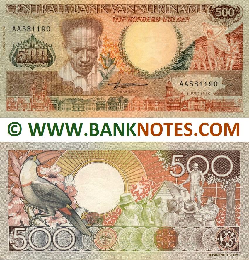Suriname 500 Gulden 1986