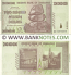 Zimbabwe 200 Million Dollars 2008 (Serial # varies) AU