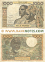 Ivory Coast 1000 Francs 1971 (Z.92/229849723) (circulated) VF