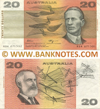 Australia 20 Dollars 1989 (RDR 671502) (circulated) VF