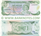 Belize 1 Dollar 1.6.1980 (A/2 036289) UNC