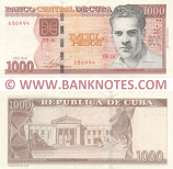 Cuba 1000 Pesos 2010 (JA-22/614057) (Sig.23: EM Villaveirán) UNC