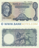 Great Britain 5 Pounds (1957) (B15/685257) (circulated) VF-XF