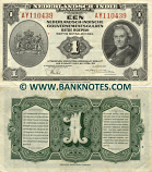 Netherlands Indies 1 Gulden 2.3.1943 (AF011015) (circulated) VF
