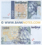 Portugal 2000 Escudos 7.11.2000 (Sig: VMR-Constâncio & MRdS-Sebastião) (B64930576) (lt. circulated) XF+