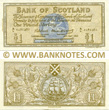 Scotland 1 Pound Sterling 6.5.1965 (Bank of Scotland) (A/L 0281961) (lt. circulated) XF