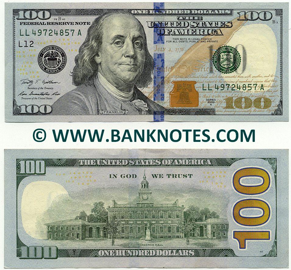Banknote World Educational > United States > United States 100 Dollars 5FA